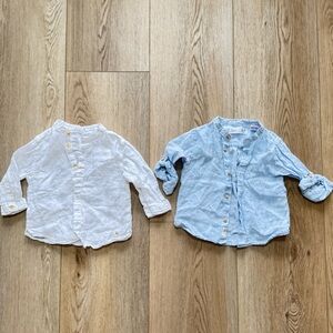 2 Zara baby boy White Button-Up Shirt